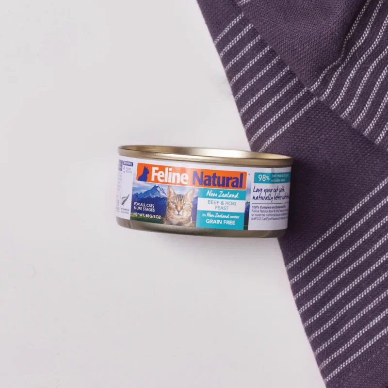 FELINE NATURAL BEEF & HOKI FEAST CAT CAN